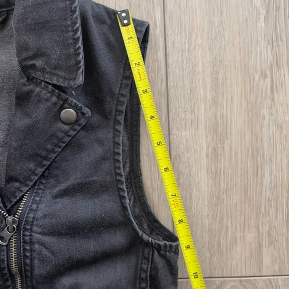 CLUB Monaco | Denim Moto Vest - Picture 9 of 11